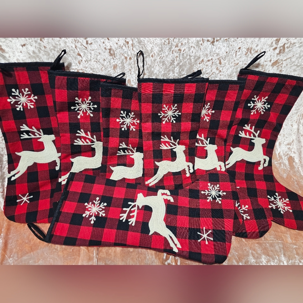 7 Buffalo Plaid Stockings Bundle